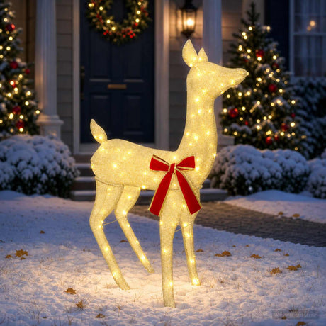 Vidaxl 3d kerst rendier loviisa 110 led's warmwit 70 x 26 x 100 cm