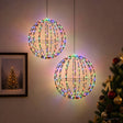 Vidaxl kerst finial licht 2 st 192 led's rgb diameter 30 x 32 cm