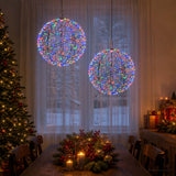 Vidaxl kerst finial licht 2 st 1500 led's meerkleurig