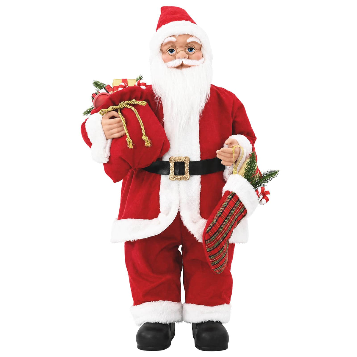 Vidaxl kerstman figuur rood 62 cm polyester