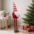 Vidaxl kerstkabouter met uitschuifbare poten rood 130 cm polyester