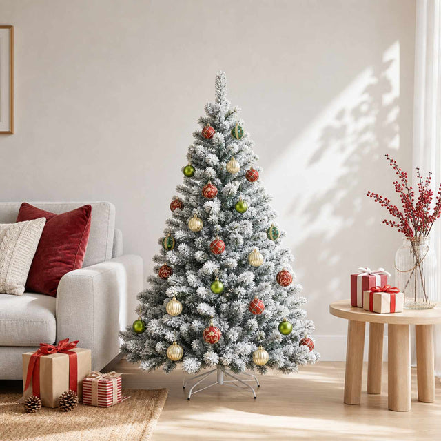 Vidaxl kerstballen set 30 st rood, groen en goud ø 6 cm kunststof