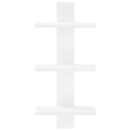 Vidaxl wandplank wit 30 x 13.5 x 64.5 cm bewerkt hout