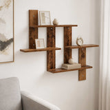 Vidaxl wandplank oud hout 85 x 13,5 x 73,5 cm bewerkt hout