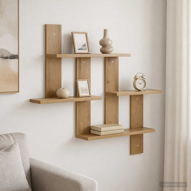 Vidaxl wandplank artisan eiken 85 x 13,5 x 73,5 cm bewerkt hout