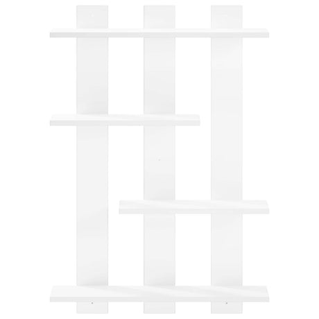 Vidaxl wandplank wit 61 x 13,5 x 88 cm bewerkt hout