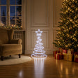 Vidaxl led-kerstboomsilhouet loviisa 100 led's koel wit 51 x 99 cm