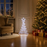 Vidaxl led-kerstboomsilhouet loviisa 100 led's koel wit 51 x 99 cm