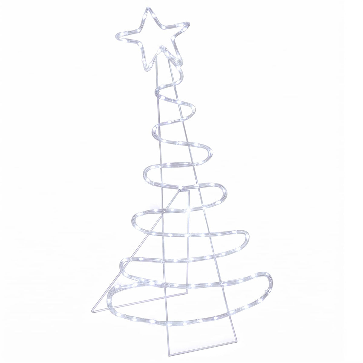 Vidaxl led-kerstboomsilhouet loviisa 100 led's koel wit 51 x 99 cm