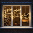 Vidaxl hert en slee kerstdecoratie loviisa 180 led's warmwit