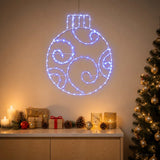Vidaxl led-kerstbal loviisa 160 led's blauw 55 x 65 cm