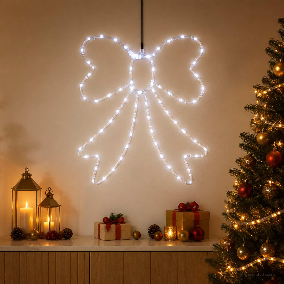 Vidaxl led-kerststrik lichtslang loviisa 70 led's koel wit 50 x 51 cm