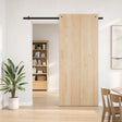 Vidaxl schuifdeurbeslagset 200 cm staal zwart