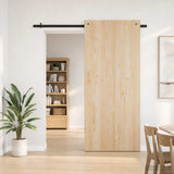 Vidaxl schuifdeurbeslagset 200 cm staal zwart