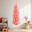 Vidaxl kunstmatige slanke kerstboom 120 cm 150 led's warmwit