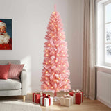 Vidaxl kunstmatige slanke kerstboom 180 cm 300 led's warmwit