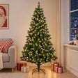 Vidaxl kunstkerstboom 120 cm 150 led's warmwit pvc en metaal groen