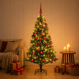 Vidaxl kunstkerstboom met ballen 150 cm 150 led's warmwit
