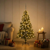Vidaxl kunstkerstboom met ballen 120 cm 150 led's warmwit