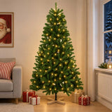 Vidaxl kunstkerstboom 120 cm 150 led's warmwit pvc groen
