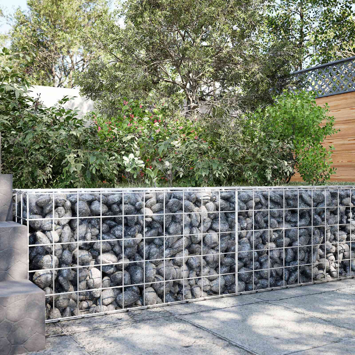 Vidaxl gabion met 5 mm draad en 10x10 cm gaas 150x10x50 cm