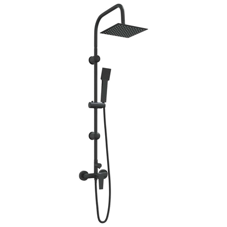 Vidaxl douchesysteem zwart roestvrij staal 21 x 48 x 112 cm