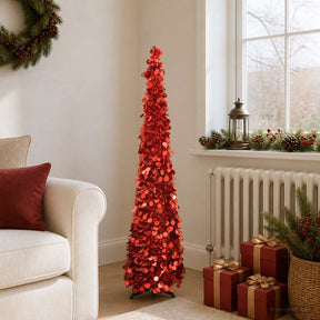 Vidaxl pop-up kerstboom 150 cm pet rood