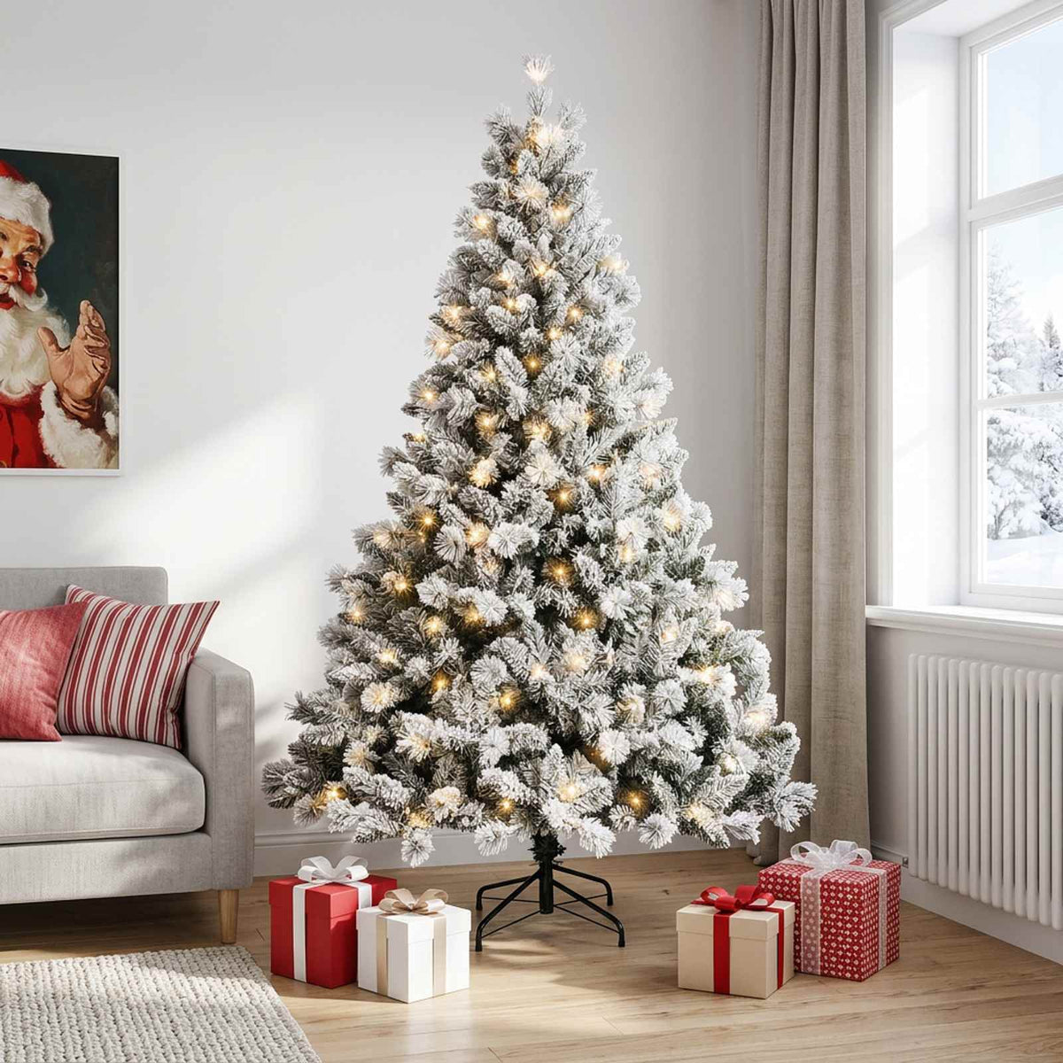 Vidaxl kunstmatige inklapbare kerstboom 120 cm 150 led's warmwit