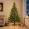Vidaxl kunstmatige inklapbare kerstboom 120 cm 150 led's warmwit