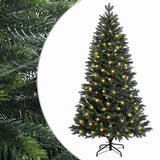 Vidaxl kunstmatige inklapbare kerstboom 150 cm 150 led's warmwit