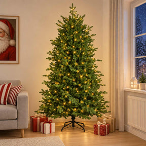 Vidaxl kunstmatige inklapbare kerstboom 120 cm 150 led's warmwit
