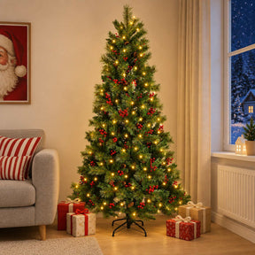 Vidaxl kunstmatige inklapbare kerstboom 120 cm 150 led's warmwit