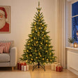 Vidaxl kunstmatige inklapbare kerstboom 150 cm 150 led's warmwit