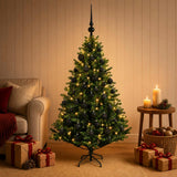 Vidaxl kunstkerstboom met ballen 120 cm 150 led's warmwit