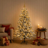 Vidaxl kunstkerstboom met kerstbal 120 cm 150 led's warmwit