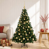 Vidaxl kunstkerstboom met ballen 120 cm 150 led's warmwit