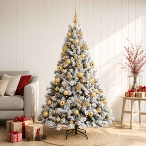 Vidaxl kunstkerstboom met ballen 120 cm 150 led's warmwit
