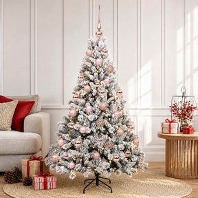 Vidaxl kunstkerstboom met kerstbal 120 cm 150 led's warmwit