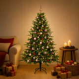 Vidaxl kunstkerstboom met kerstbal 120 cm 150 led's warmwit