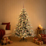 Vidaxl kunstkerstboom met kerstbal 120 cm 150 led's warmwit