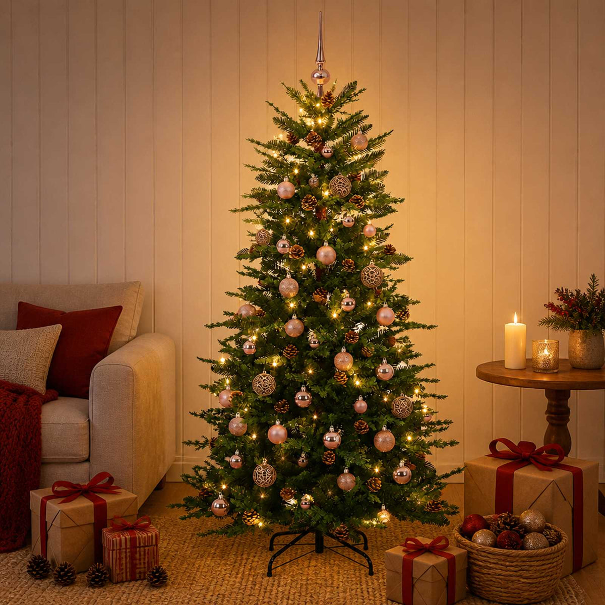 Vidaxl kunstmatige inklapbare kerstboom 150 cm 150 led's warmwit