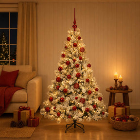 Vidaxl kunstkerstboom met ballen 150 cm 150 led's warmwit