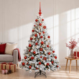 Vidaxl kunstkerstboom met ballen 150 cm 150 led's warmwit