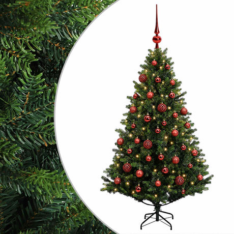 Vidaxl kunstkerstboom met ballen 150 cm 150 led's warmwit