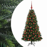 Vidaxl kunstkerstboom met ballen 120 cm 150 led's warmwit