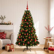 Vidaxl kunstkerstboom met ballen 120 cm 150 led's warmwit