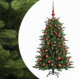 Vidaxl kunstkerstboom met kerstbal 150 cm 150 led's warmwit