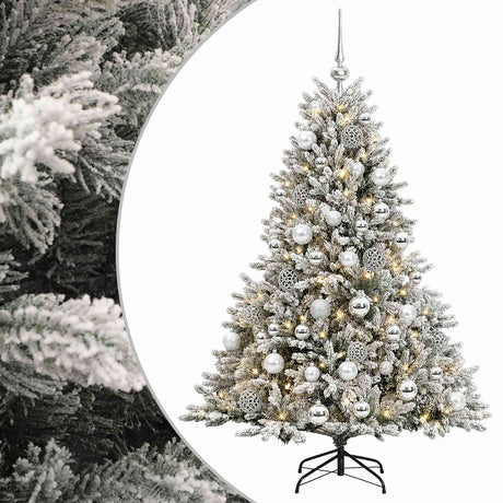 Vidaxl kunstkerstboom met kerstbal 120 cm 150 led's warmwit