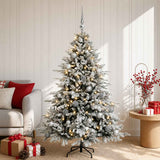 Vidaxl kunstkerstboom met kerstbal 120 cm 150 led's warmwit