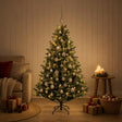 Vidaxl kunstkerstboom met ballen 120 cm 150 led's warmwit